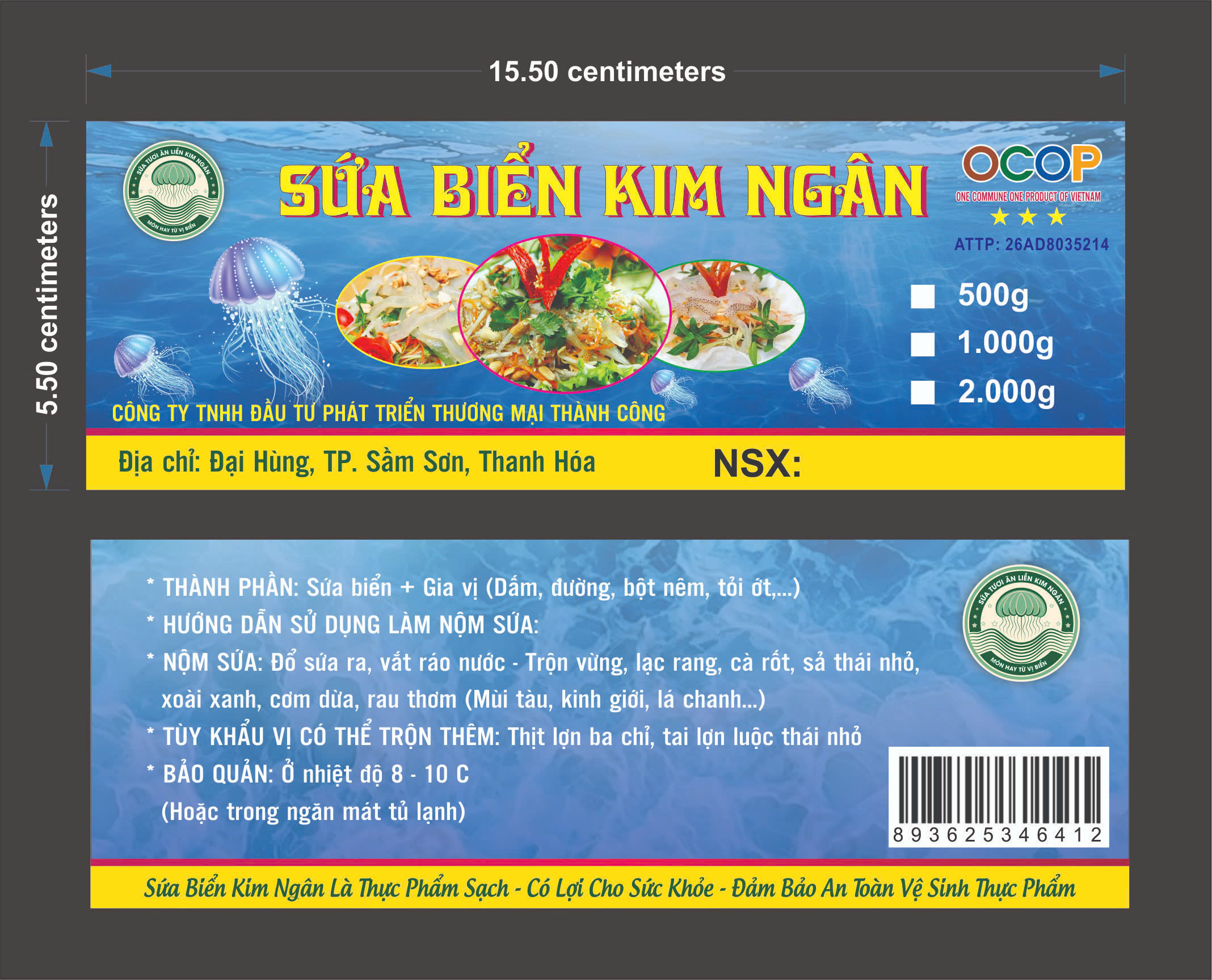 Sứa biển Kim Ngân